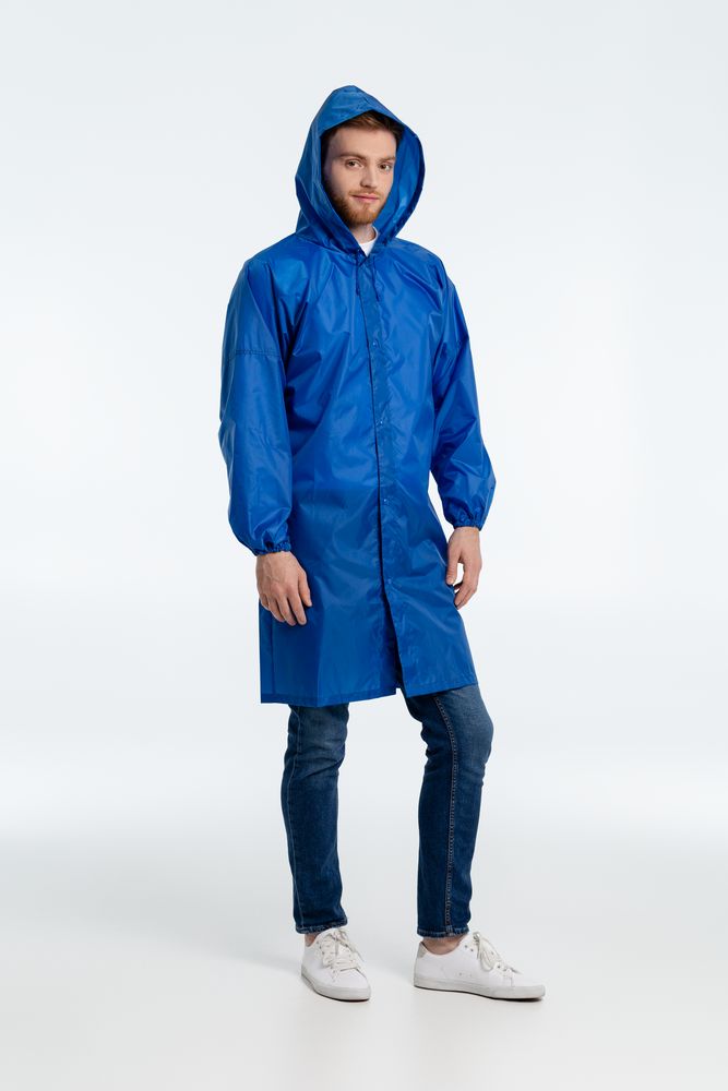 Bright clearance blue raincoat