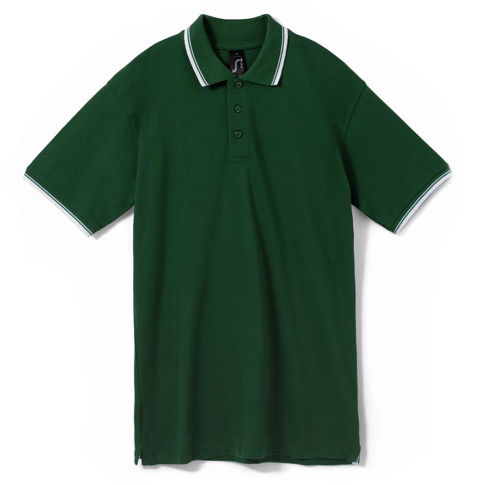 white polo shirt with green trim